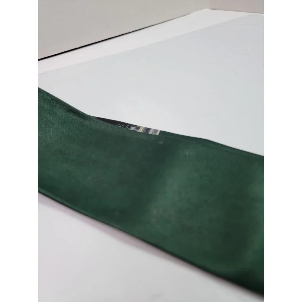 Rene Chagal Mens Tie Green White House Cannon Military Patriotic Polyester